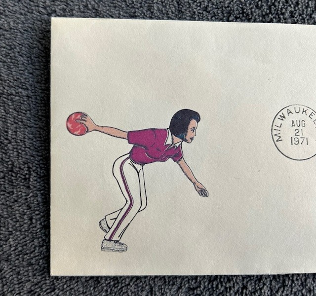 1971 USA Bowling 8-Cent Self-Stamped Envelope