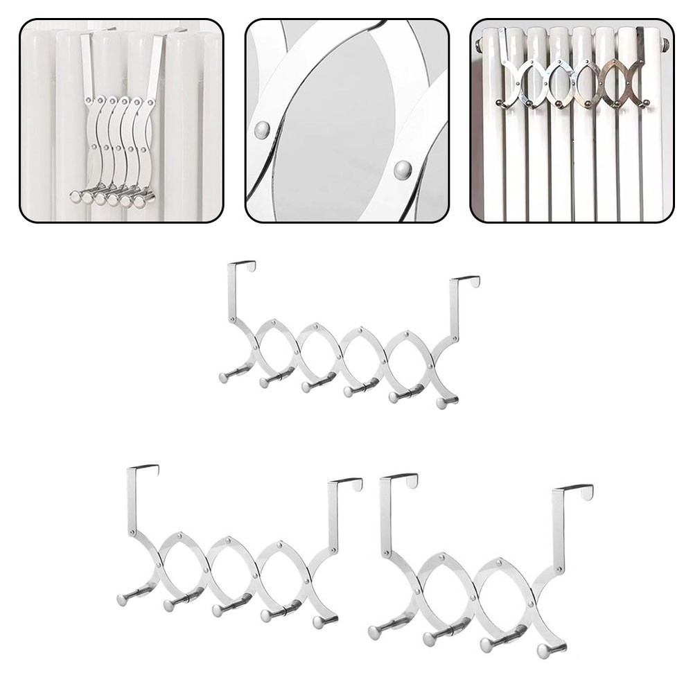 Robust Stainless Steel Radiator Hook for Multiple Garment Drying Needs