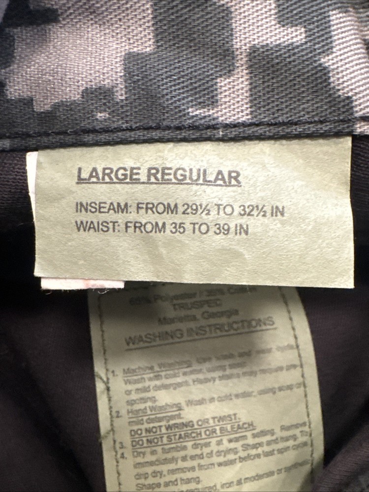 Tru Spec Digital camo Pants Size Large Regular