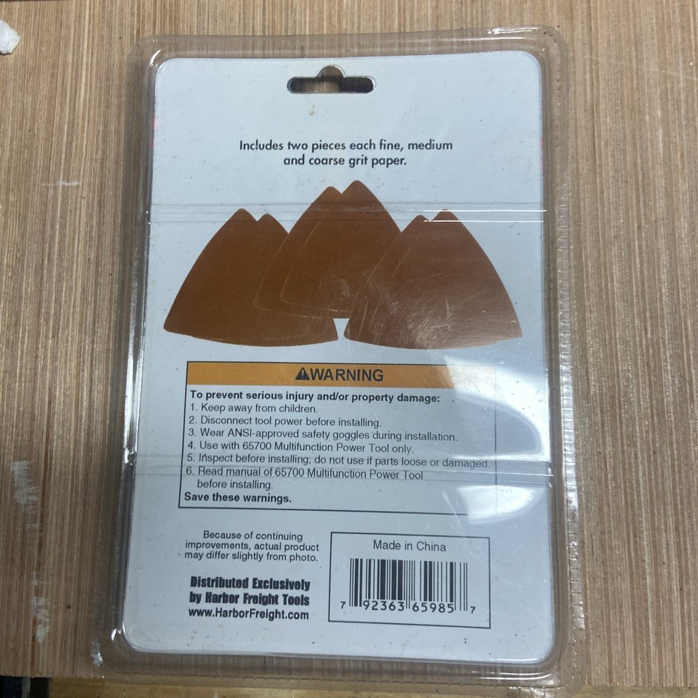 Chicago Electric Multi Tool Triangle Sanding Sheets # 65985, pad assortment