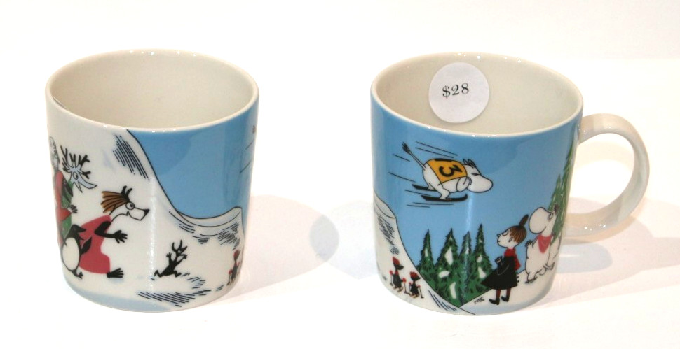 Moomin Arabia coffee mug winter 2024 seasonal edition "ski jumping"