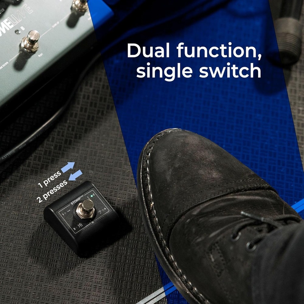 STOMP Mini Bluetooth Page Turner & App Controller - Ultra-Compact Single-Swit...