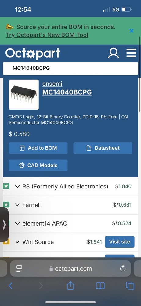 16pc MC14040BCPG onsemi Counter IC Binary Counter 12 Bit Negative Edge 16-PDIP