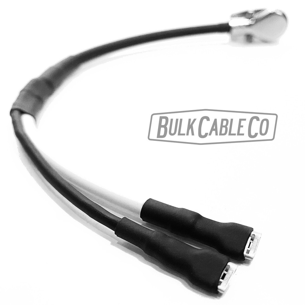 3 FT - Mogami 3082 Combo Amp Speaker Cable - Pancake Plug / Spade - Silver