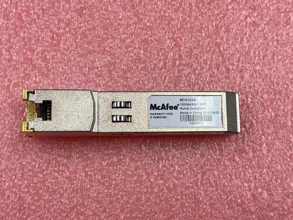 McAfee MT9103/MT9103B 1000BASE-T SFP Transceiver Module