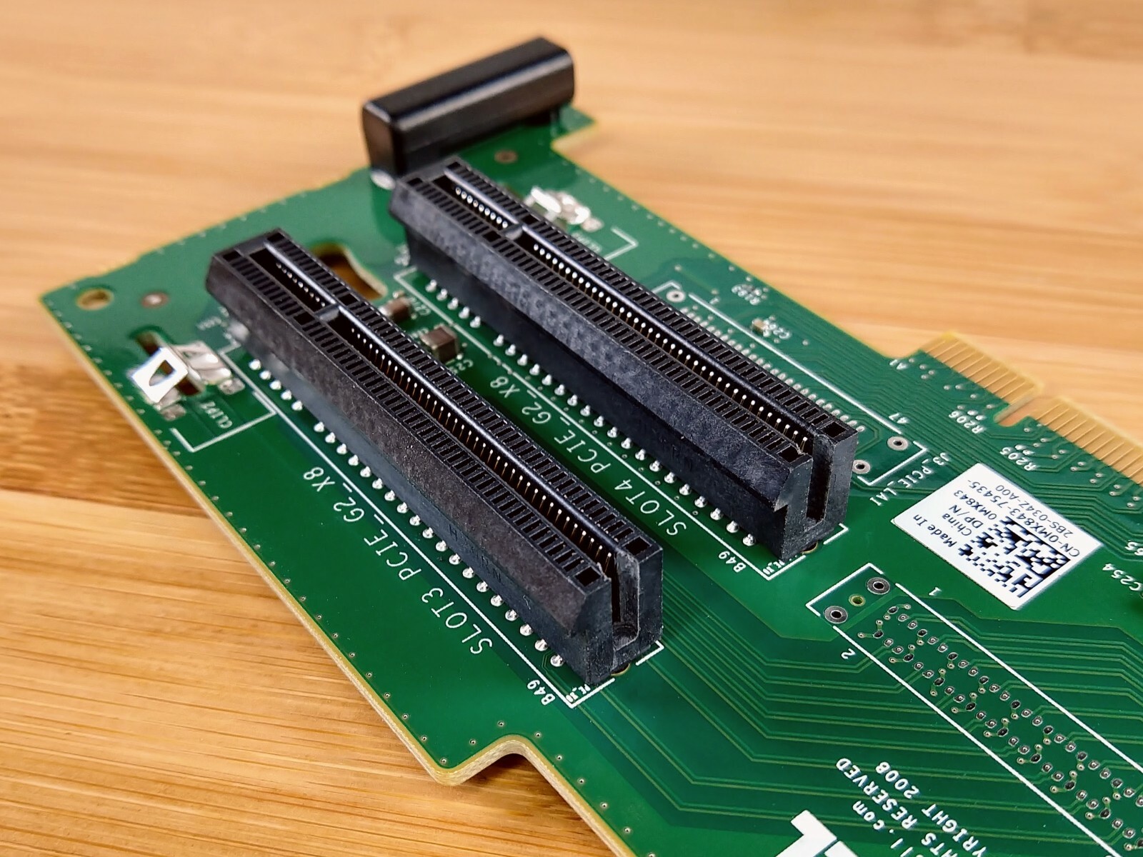 Dell PowerEdge R710 PCI-E PCIe 2x8 Riser MX843 MODIFIED WITH OPEN SLOTS for GPU