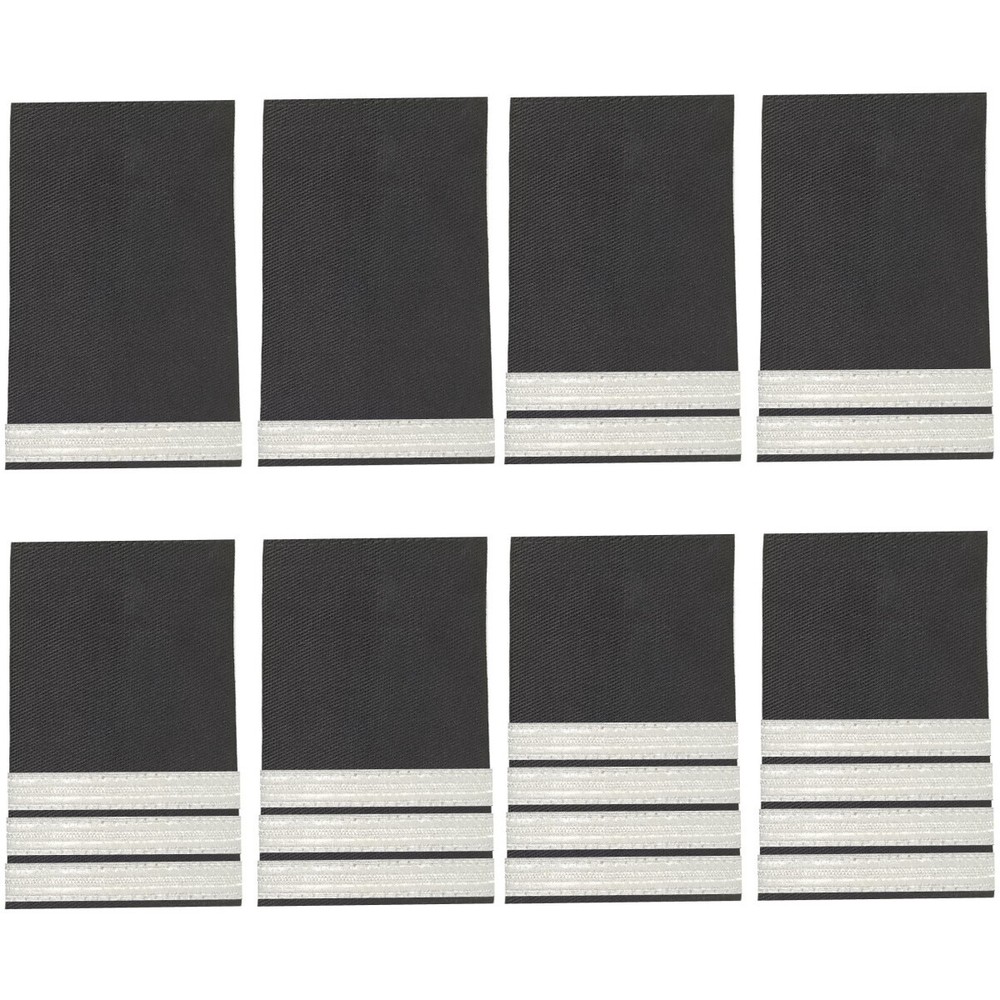 BuyStripes Uniform Shoulder Board Epaulets With Silver Bars