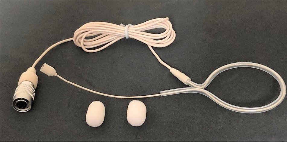 Single Earhook Headset Microphone w/ 4 pin mini XLR for Audio Technica Wireless