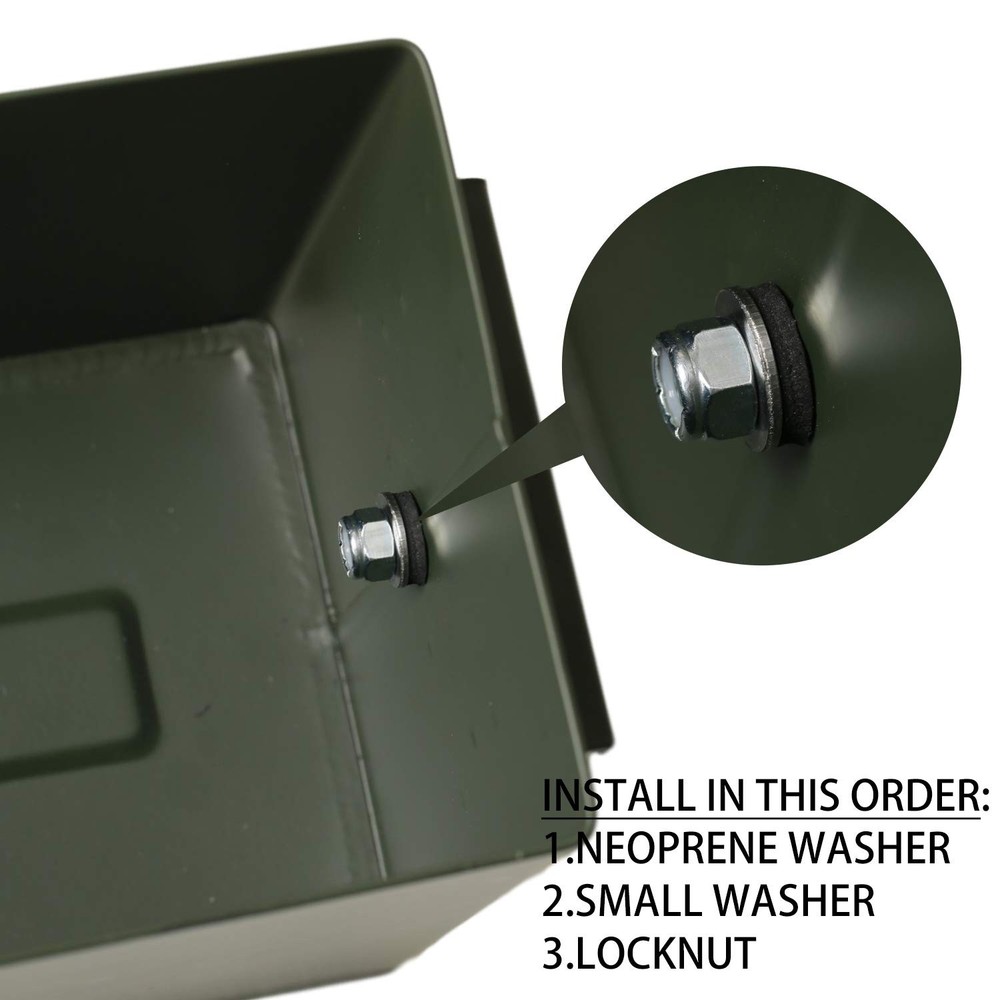 Aolamegs Ammo Box Can Lock Hardware 1 Count Locking Kit Silver Color