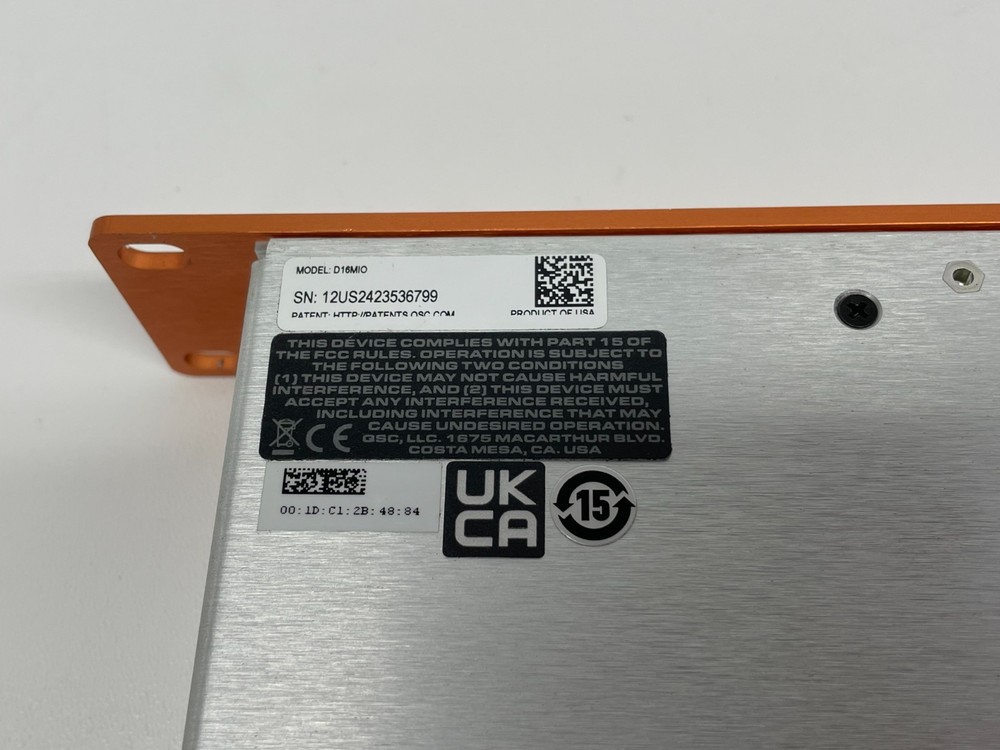 Q-SYS QSC Synapse D16MIO-NA Dante AES67 Networked Audio Interface (Attero Tech)