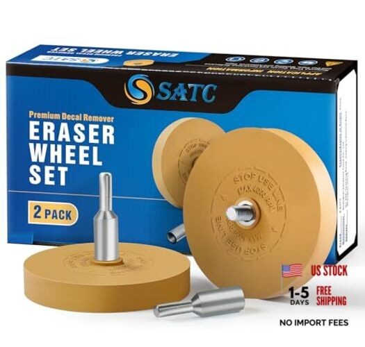 Decal Remover Eraser Wheel 2Pack Rubber Wheel 2 Pack Solid Decal Eraser Wheel