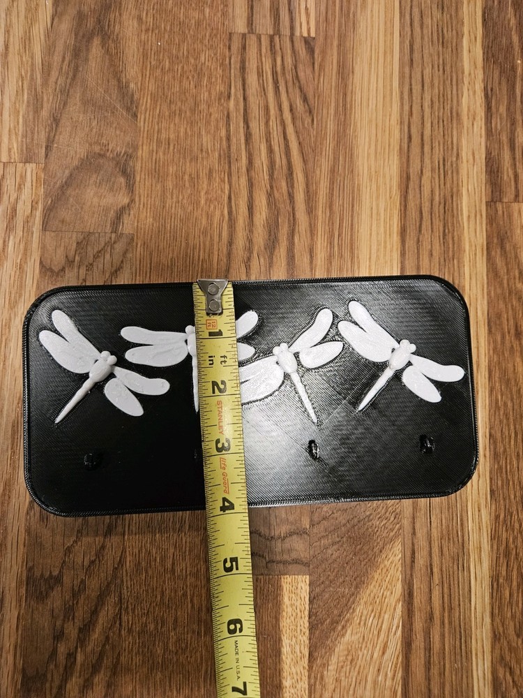 Wall Mount Key Holder With Dragonflies