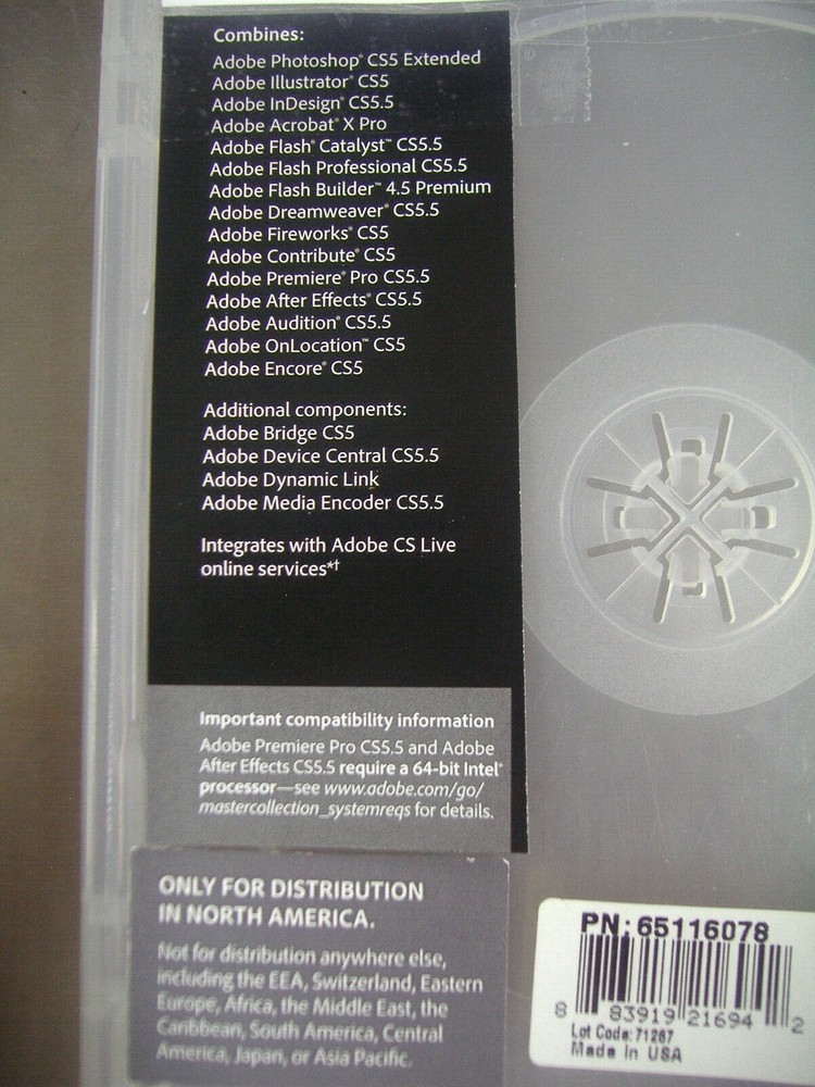 Adobe Creative Suite 5.5 CS5.5 Master Collection For MAC OS Full DVD Version