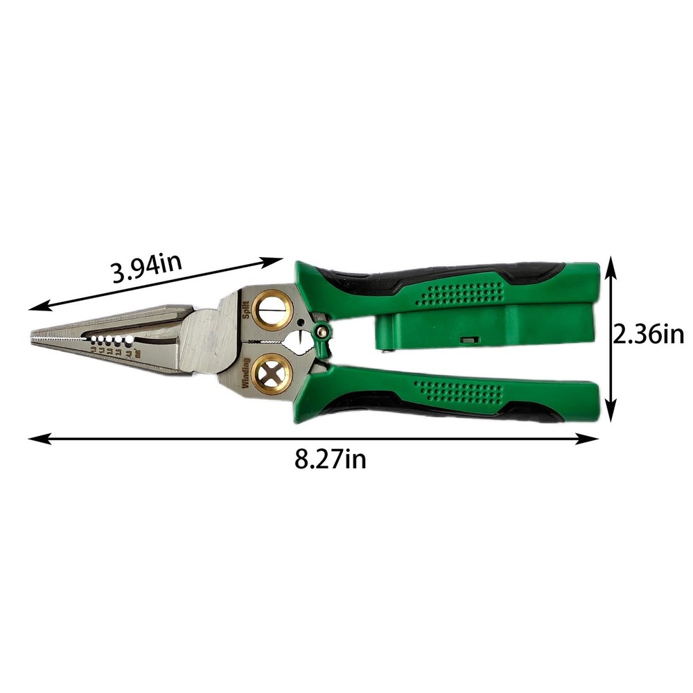 prtsrc 8 in 1 Electrical Wire Stripper With Voltage Tester Green