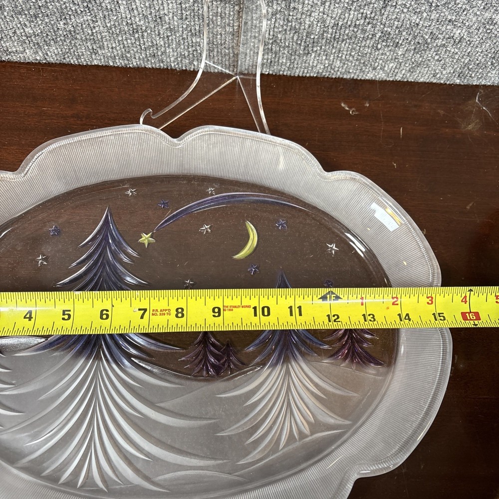 Studio Nova~Oval Christmas Platter Starlight Christmas Trees 15"