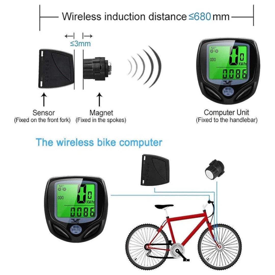 SY Waterproof Multi-Functional LCD Bicycle Speedometer/Odometer