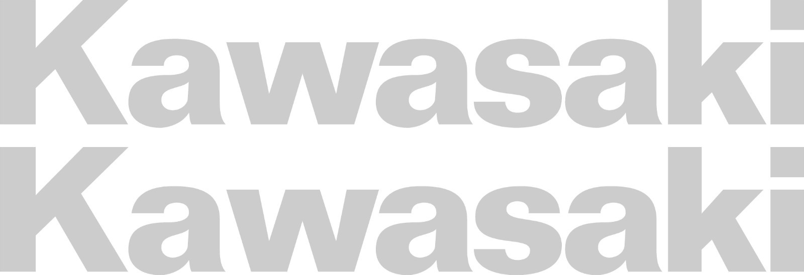 #127 (2) 8.25 Metallic Silver Kawasaki Decal Sticker Matte Vinyl Racing ZX10 ZX6