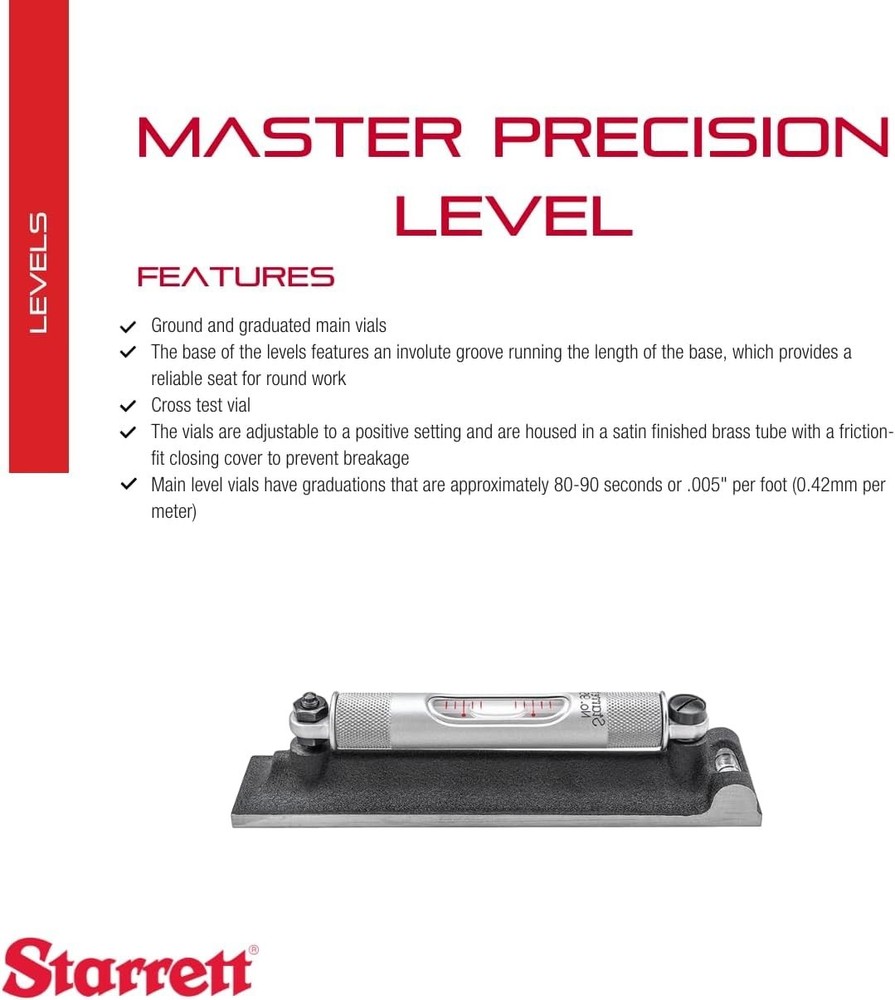Precision 6'' Machinists' Level - Adjustable Vials for Accurate Dual Leveling