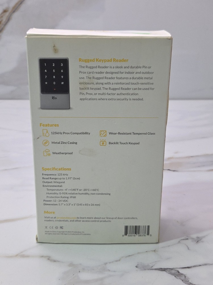 ProdataKey RDRGRK Rugged Reader - Single Gang Keypad