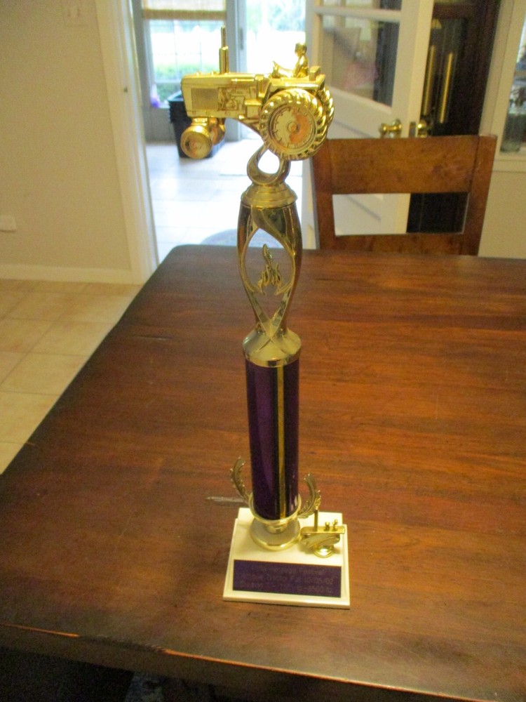 VINTAGE DATED TRACTOR PULLING TROPHY