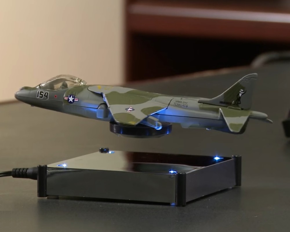 Magnetic Levitation Floating Mirror LED Platform Hover Disc Desktop Display New
