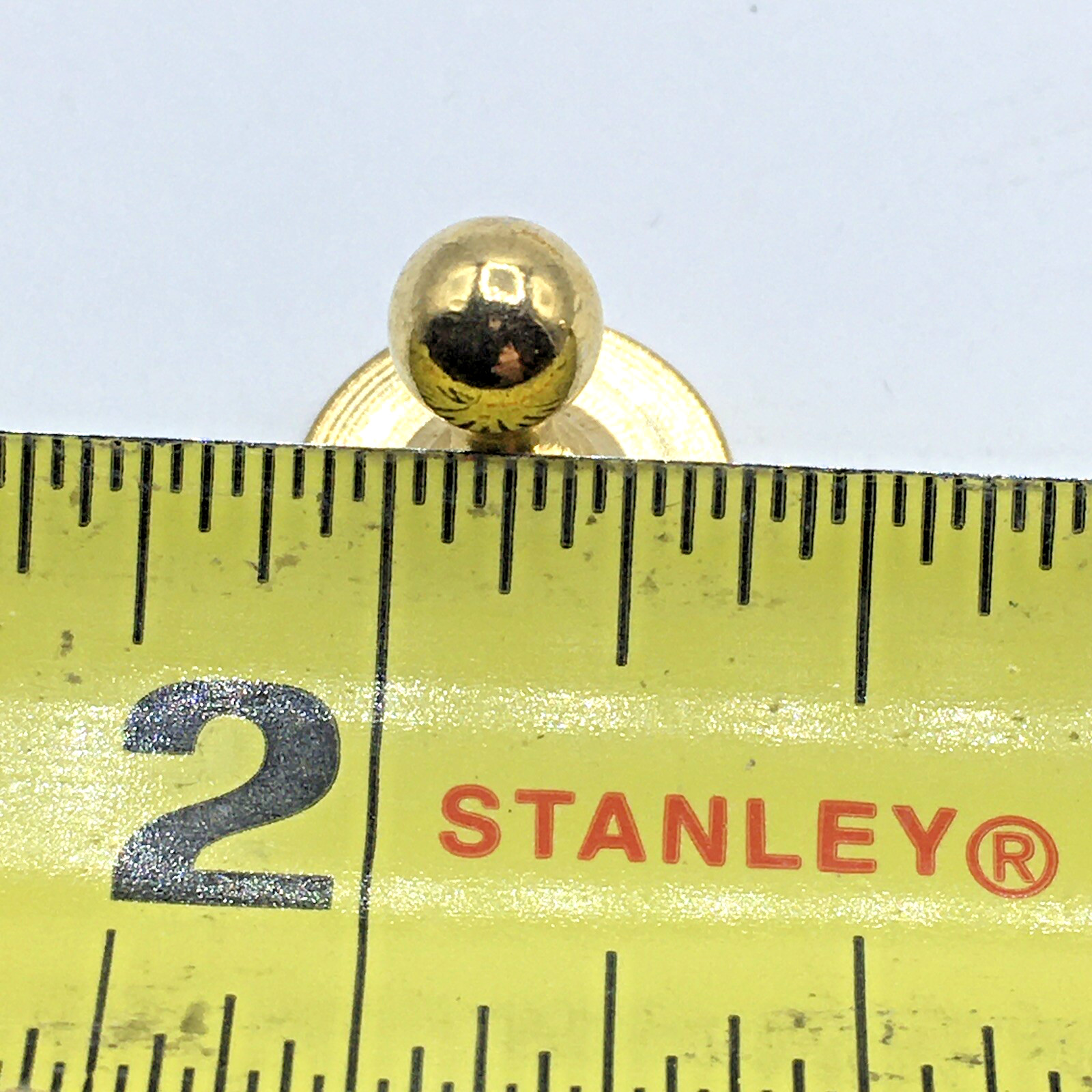 Gold Tone Shirt Collar Large Ball Studs Formal Ware Tuxedo Cleric Clergy NOS