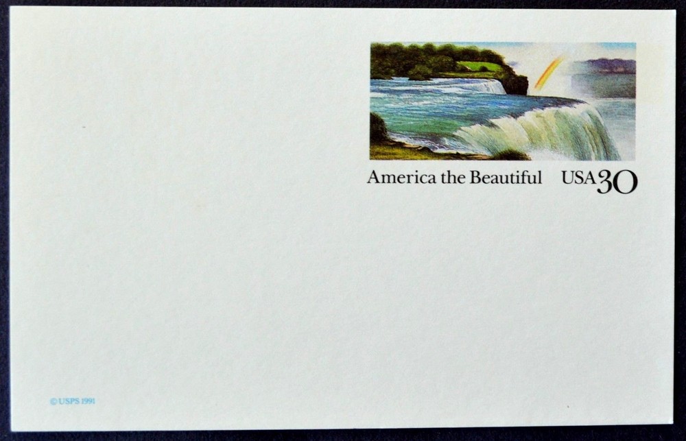 1991 US Sc. #UX158 postal card, 30 cent, mint, sharp corners, excellent shape