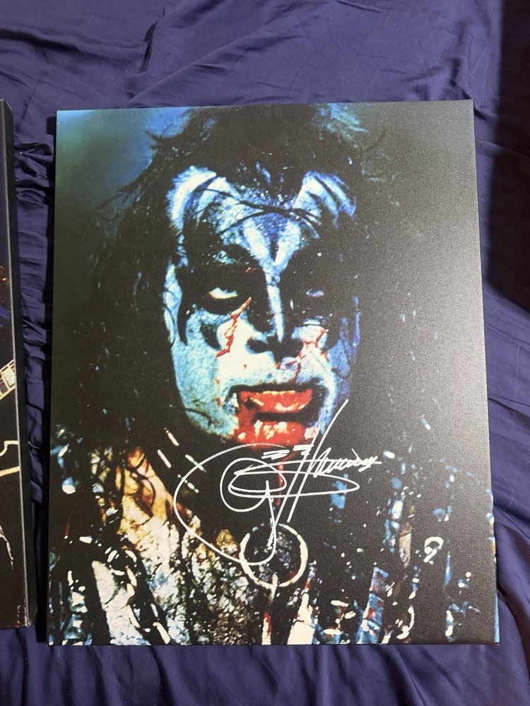 Kiss - Gene Simmons Signed Canvas Print