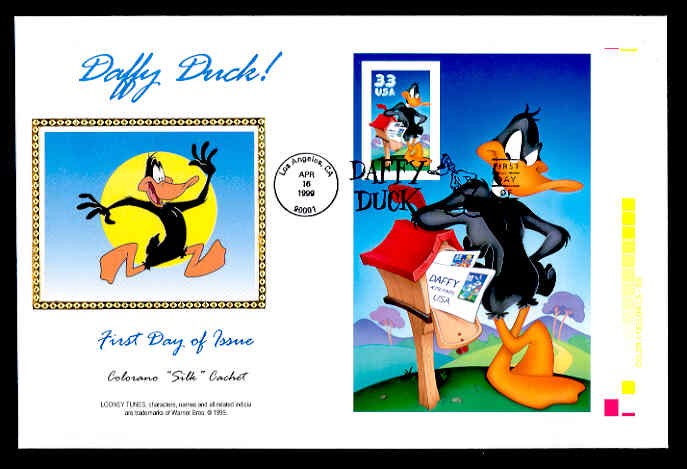 DAFFY DUCK PRESS SHEET FDC - RIGHT SIDE PANE