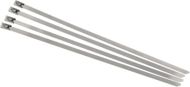 Cycle Performance Exhaust Wrap Tie Wraps Silver 8" 4-Pack