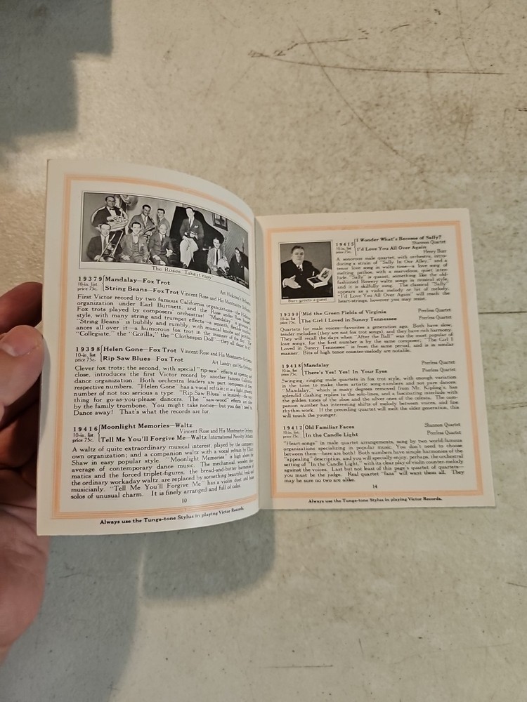 Original Victor Phonograph Record Catalog - October, 1924