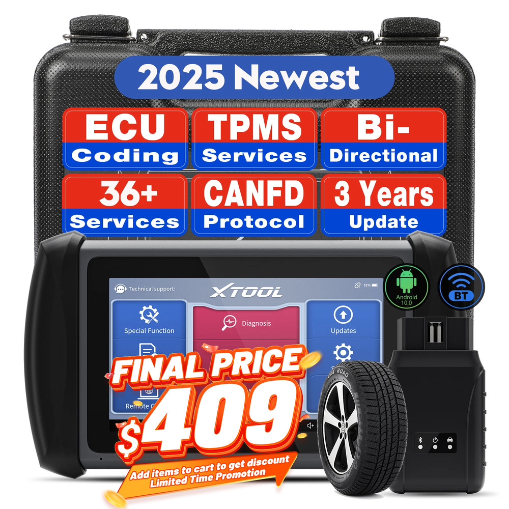 XTOOL IP819TP Auto Diagnostic Bi-Directional Tool Key Programmer + TPMS Services