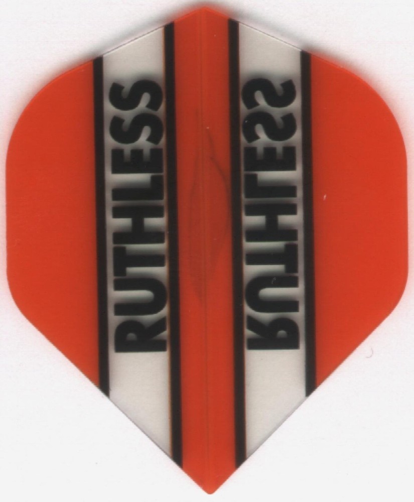 ORANGE/CLEAR RUTHLESS Dart Flights: 3 per set