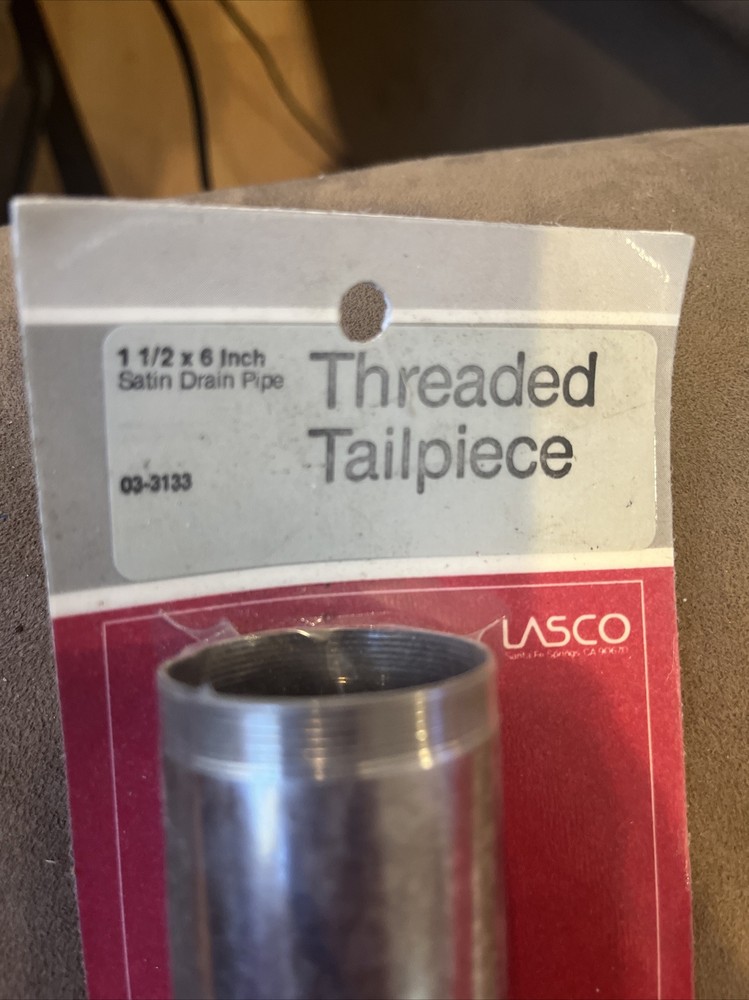 Lasco 03-3133 Threaded Kitchen Drain Tailpiece, 1-1/2" x 6"