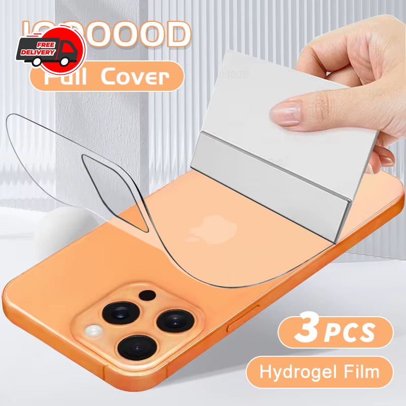 3 Pcs Hydrogel Film Soft Screen Protector For iPhone 16 17 Pro Max Back