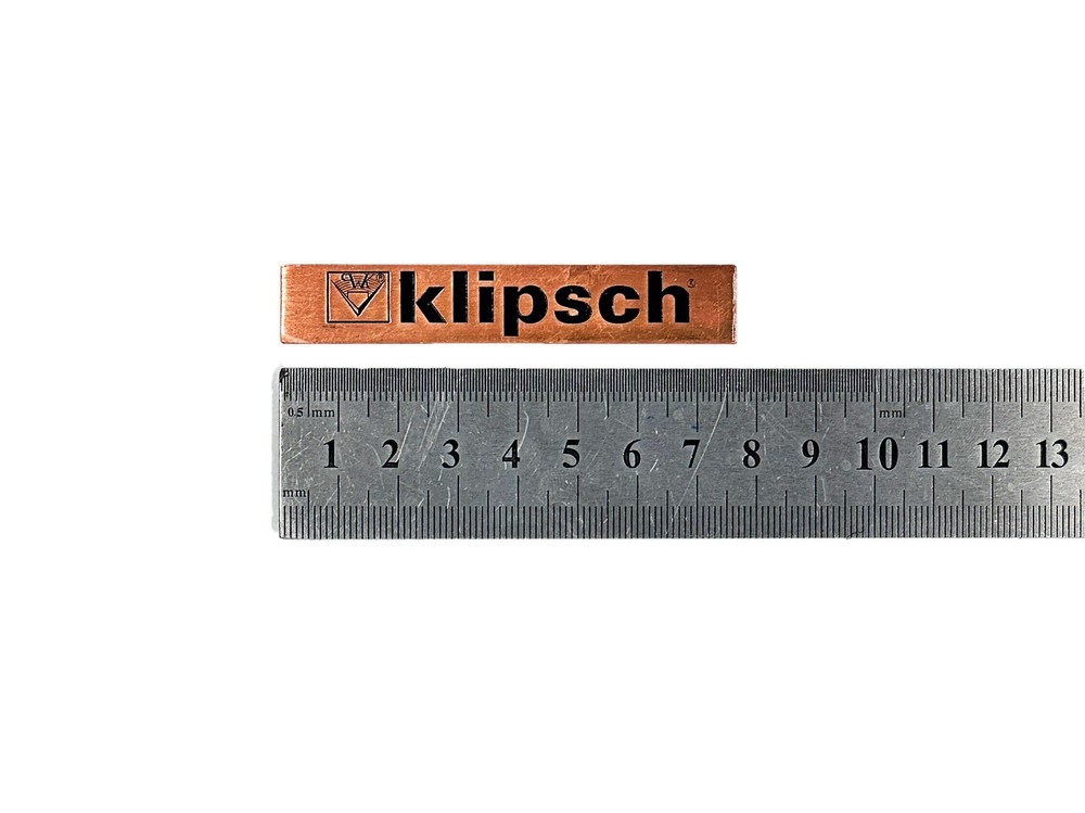 [New] Klipsch Badge Logo Emblem-Solid Copper Look, Pair for Speakers