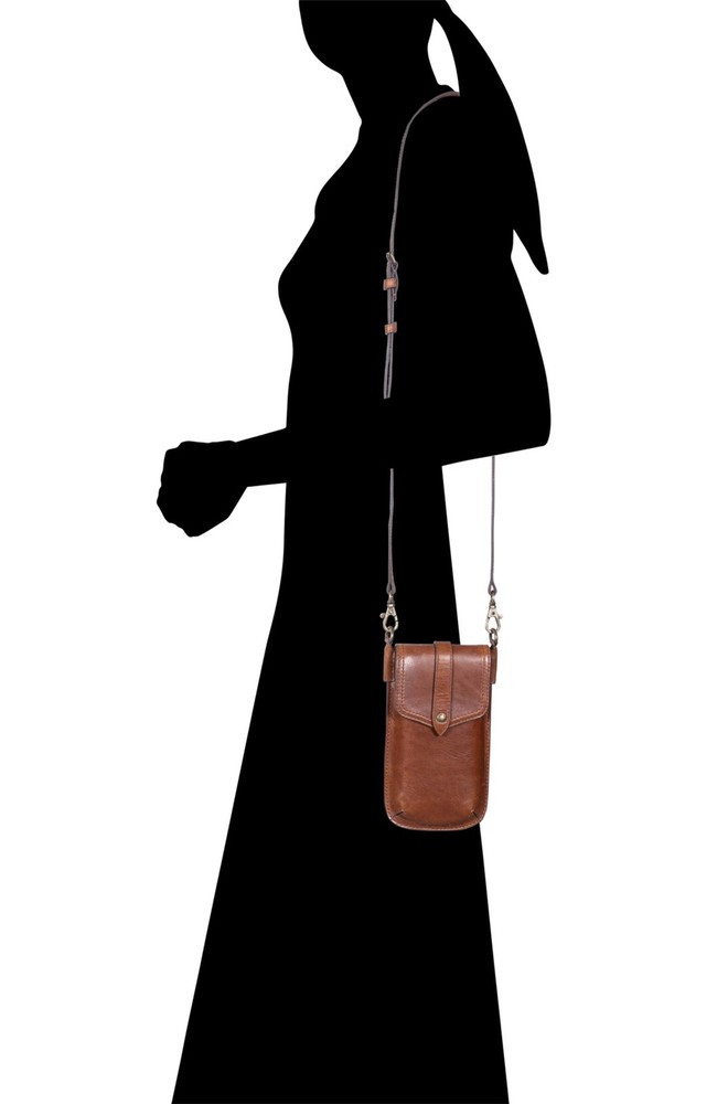 MELISSA PHONE POUCH One Size, Cognac