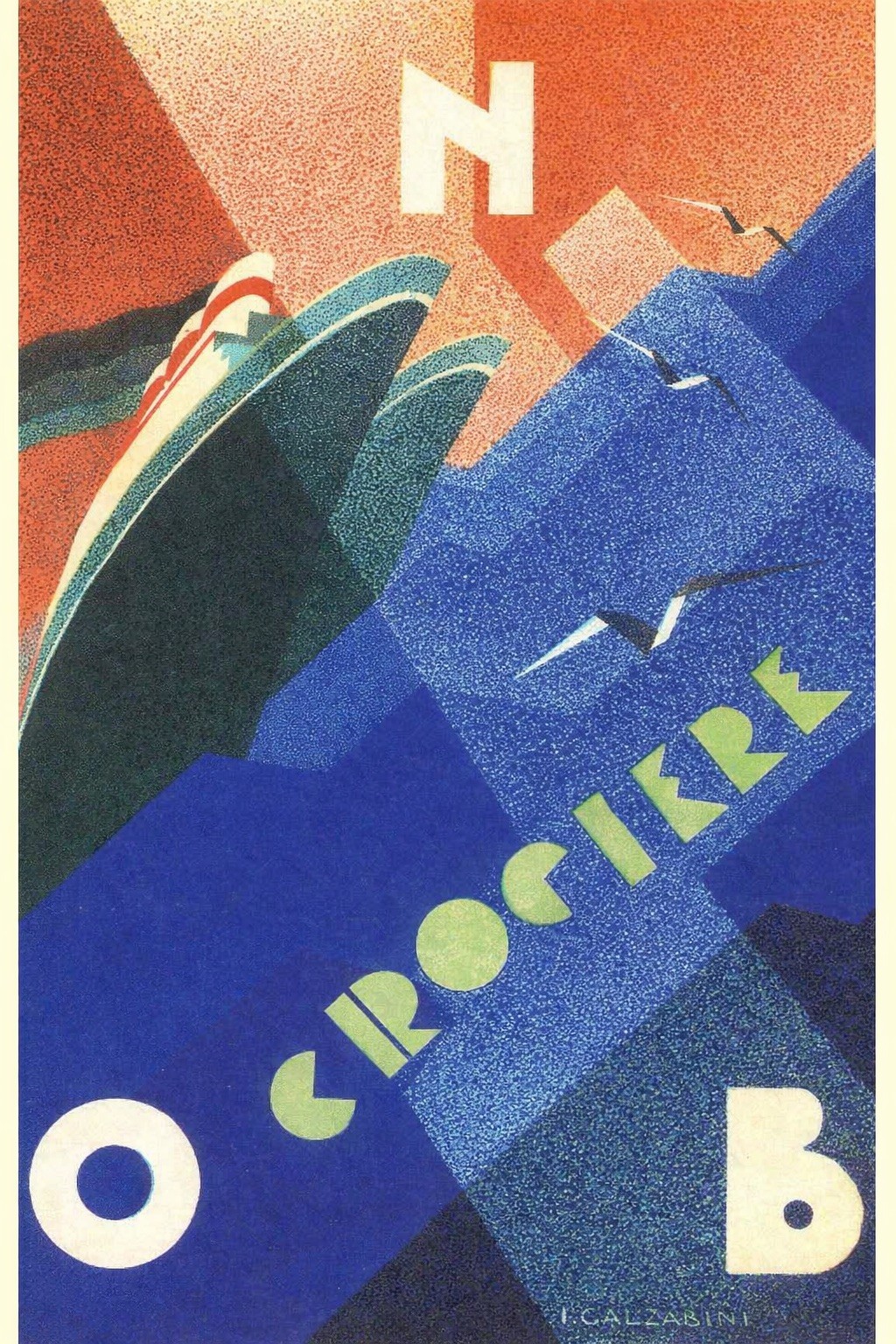 🌊 Vintage Cruise Line Poster - Retro Art Deco Style 1930s - 24x36” Premium