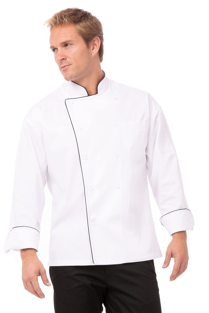 Men's Sicily Executive Chef Coat, White, Large