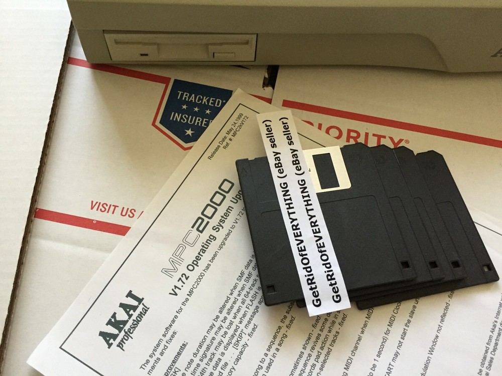 4 Akai MPC 2000 Version 1.72 Boot Operating System HD Floppy Disk FREE ADDENDUM