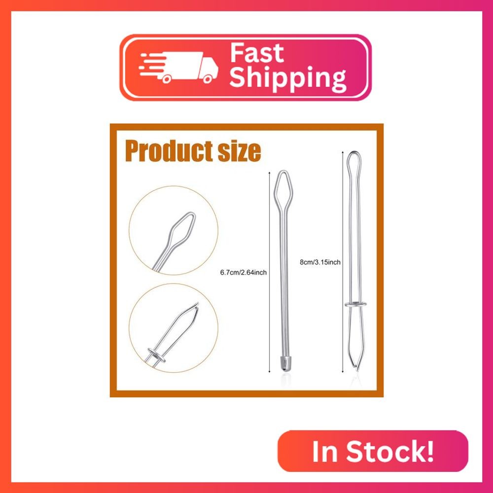 4pcs Rope Threader, 2 Designs Bodkin Drawstring Threader Tool Set Metal Draw Str