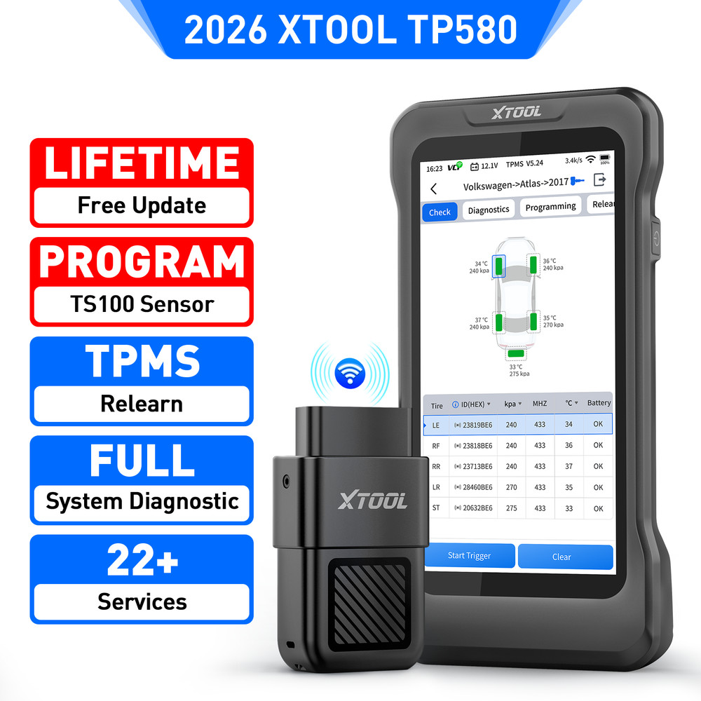 XTOOL TP580 TPMS TS100 Programming Tool All System Diagnostic Scanner 22+ Resets