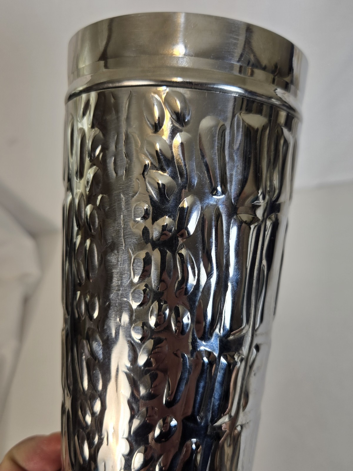 Ralph Lauren Barware Martini Drink Shaker Crocodile Pattern Stainless Steel Cup