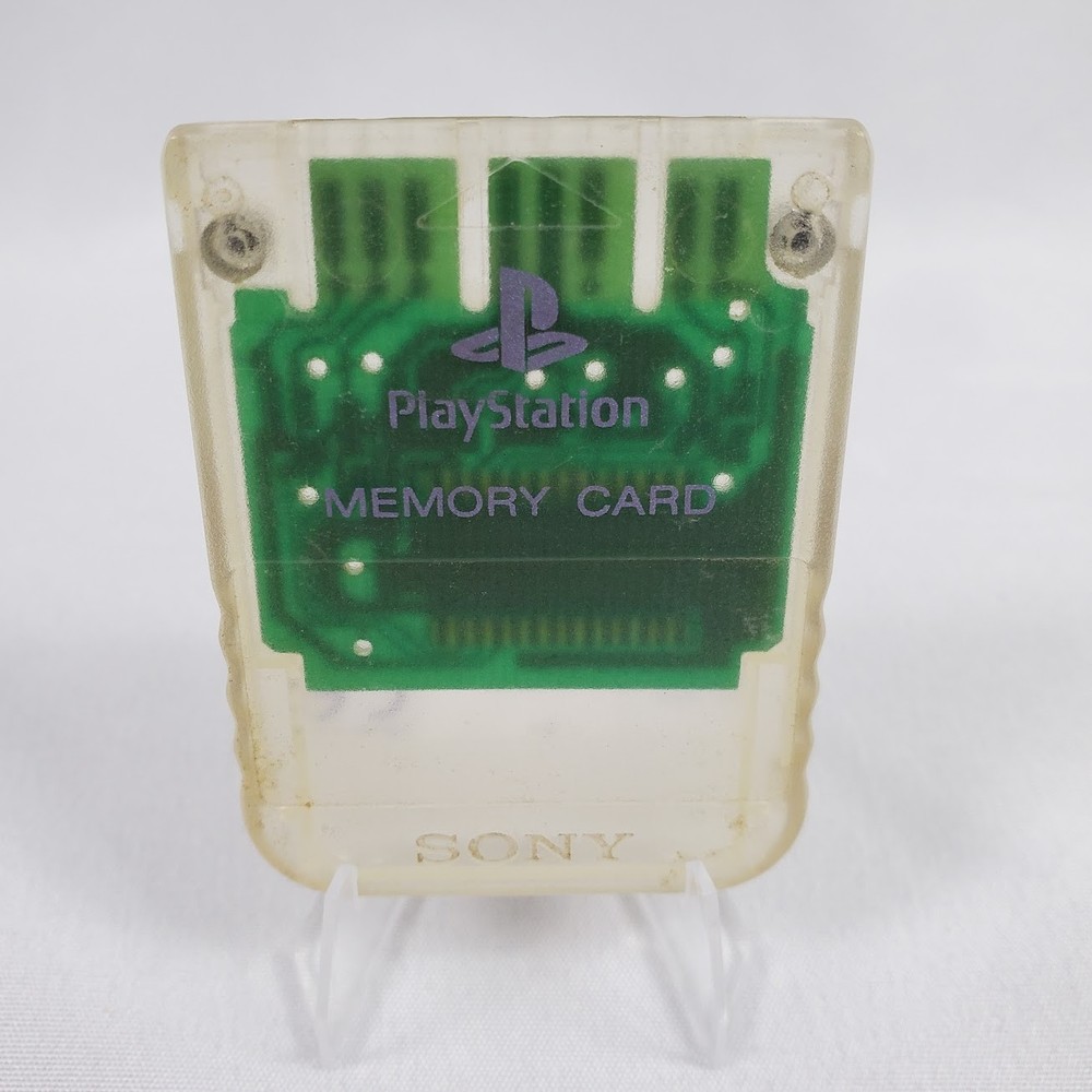 OEM Sony Playstation 1 PS1 Translucent Clear Memory Card