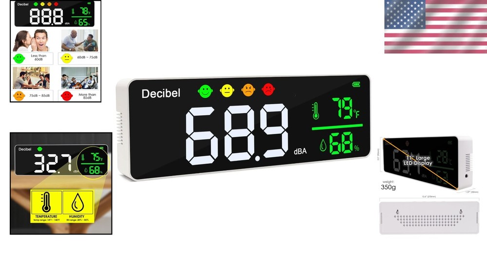 Versatile 11-Inch Sound Level Meter with High Accuracy & User-Friendly Design
