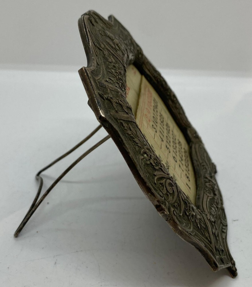 1890s E.G. WEBSTER & SON Silverplated Calendar Photo Picture Frame