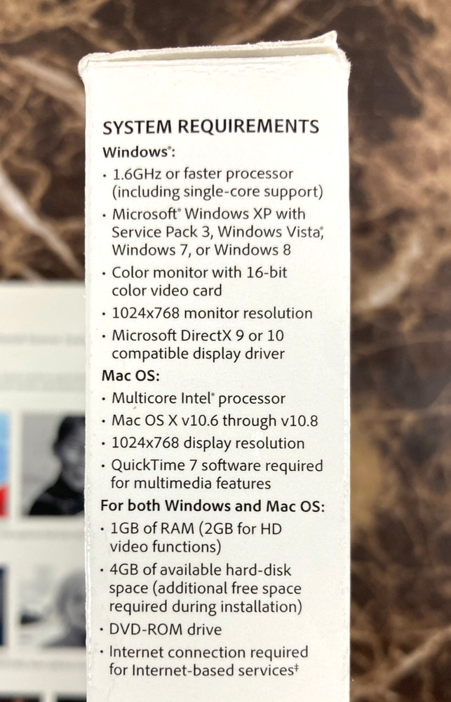 Photoshop Elements 11 For Windows & Mac OS 2012 Software w/ Serial DVD-Rom