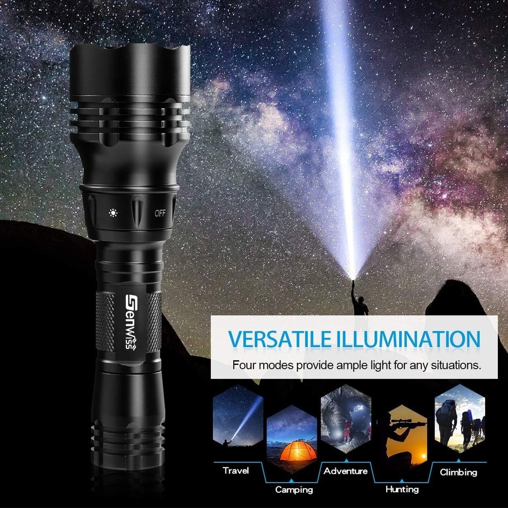 Aluminum Waterproof Flashlight for Deep Sea Cave Exploration