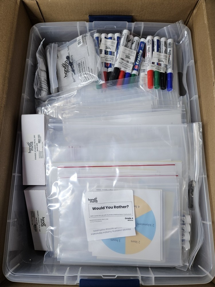 ETA hand2mind Math Centers Kit - Grade 4. Kit #95184 Large Lot