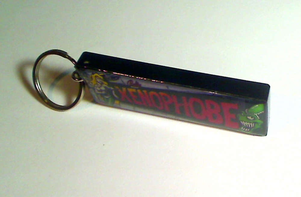 Xenophobe Arcade Marquee Coin Door accessory Keychain